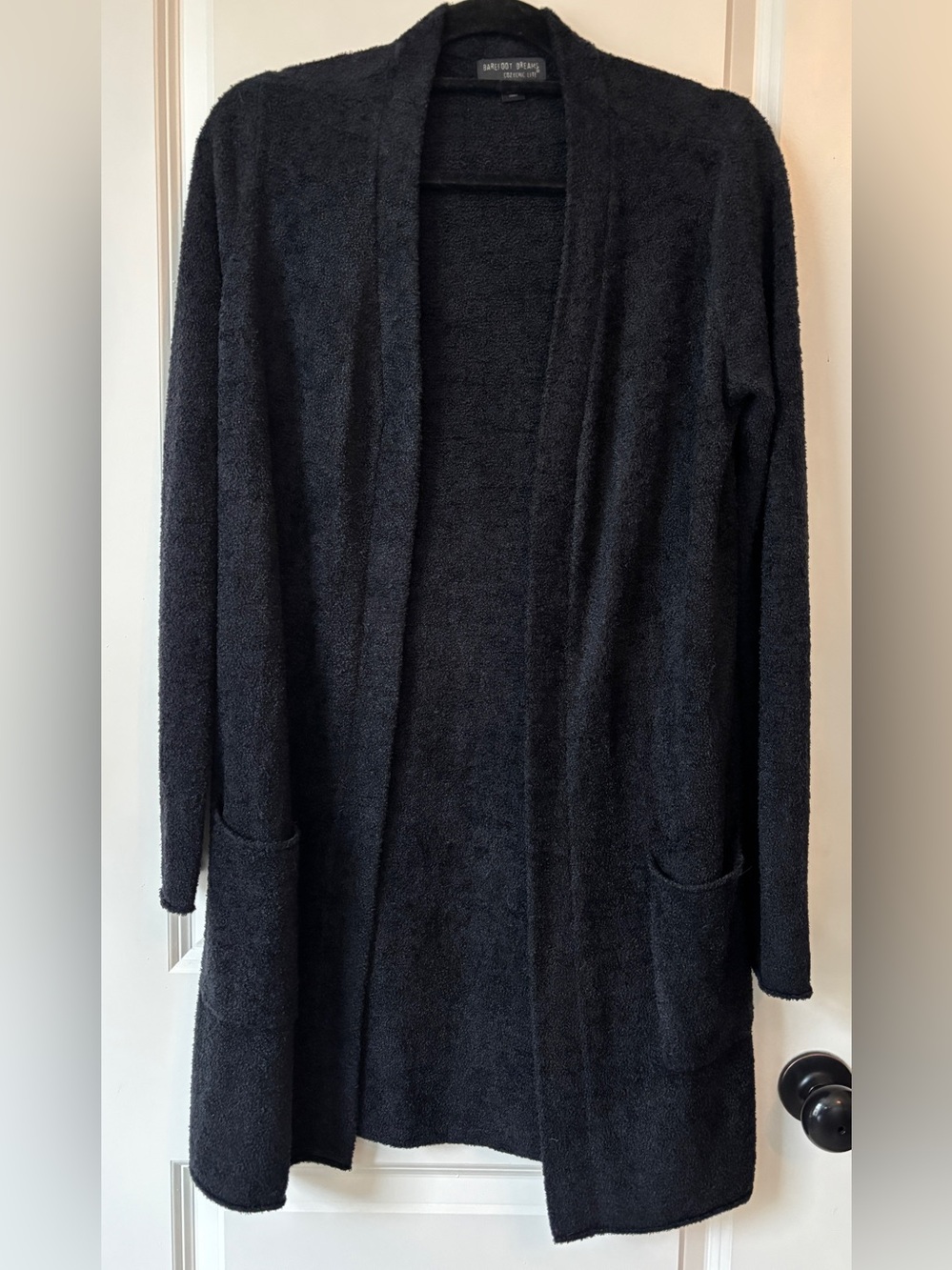 Barefoot dreams Black Open-Front Long Cardigan